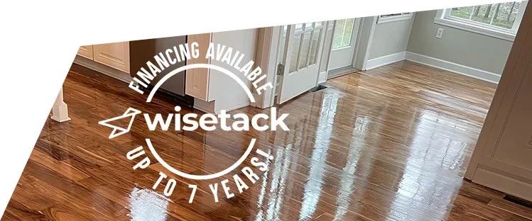 refinished hardwood floor in a Rochester NY home — Financing available with Wisetack, up to 7 years