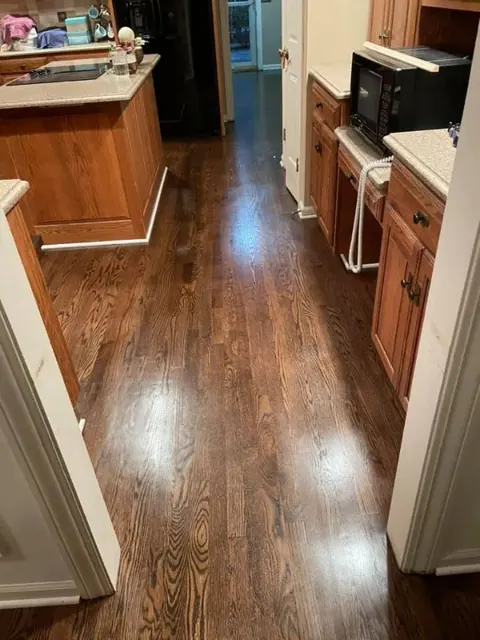 Hardwood floor refinishing project completed in the Rochester NY area