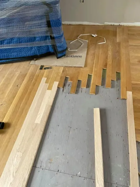 Custom hardwood floor finish in a Monroe County NY residential project