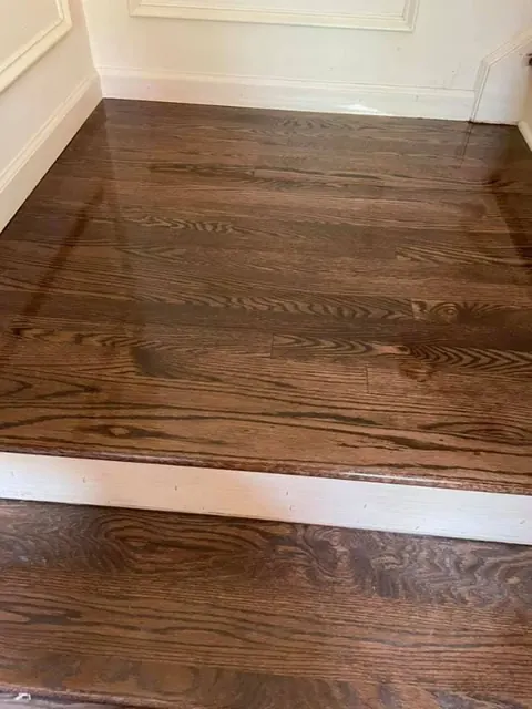 Wide-plank hardwood floor installation in a Rochester NY home