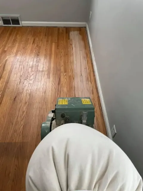 Gleaming hardwood floors installed and finished by Monroe Floor Resurfacing