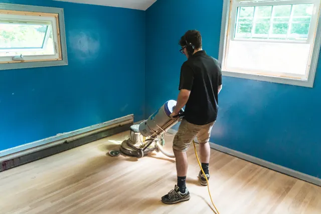 Hardwood floor refinishing project completed by Monroe Floor Resurfacing in Monroe County NY
