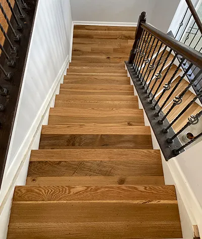 hardwood floor freshly stained rochester ny