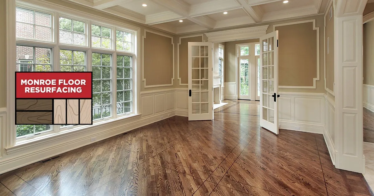 Custom diagonal hardwood floor pattern in high-end home